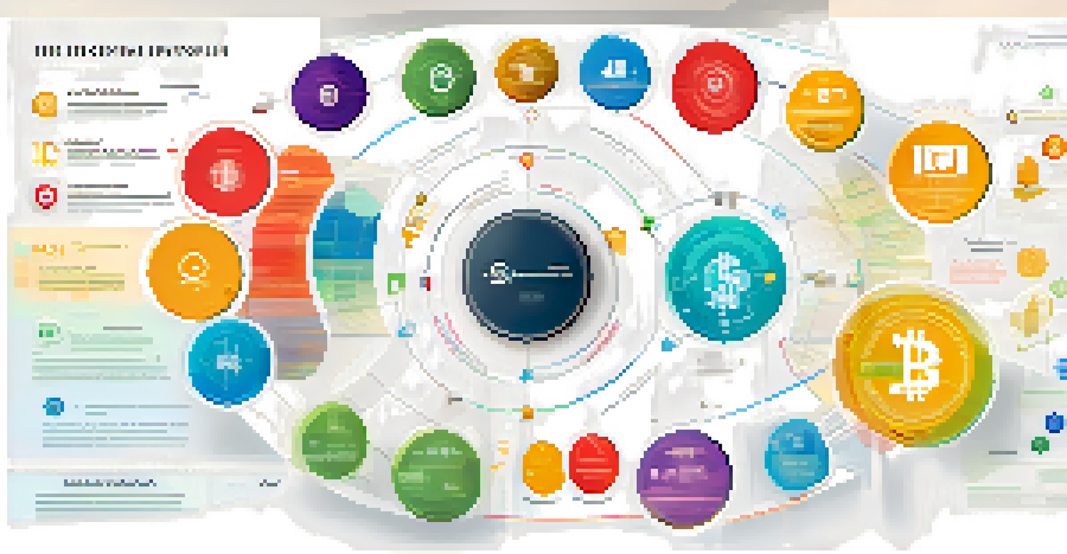 An infographic showing the concepts of stablecoins and central bank digital currencies with colorful icons.
