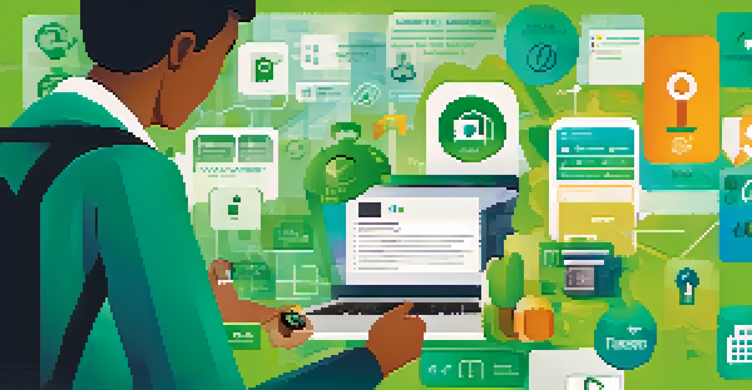 An infographic illustration of access control in digital identity management with a person holding a digital key and lock symbols.