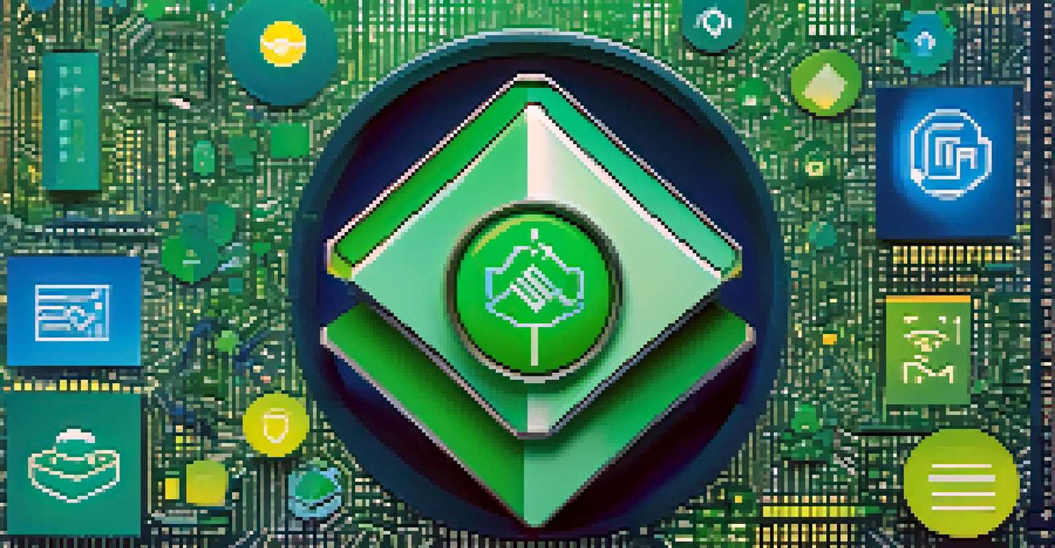 An abstract image of a digital shield symbolizing consumer protection in decentralized finance.