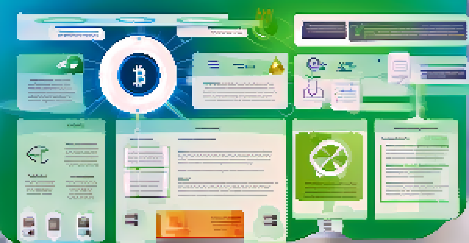An infographic illustrating key components of usability testing for cryptocurrency applications, with icons and a gradient background.