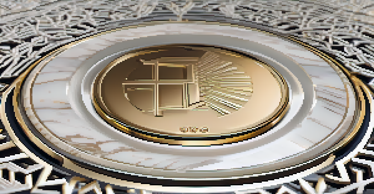 A close-up of a unique digital token for a luxury product, set against a luxurious background with ambient lighting.