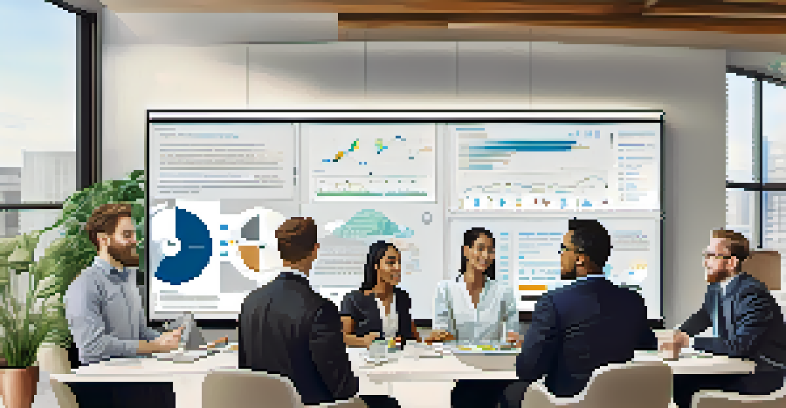 A group of diverse investors discussing tokenization in real estate around a conference table in a modern office.