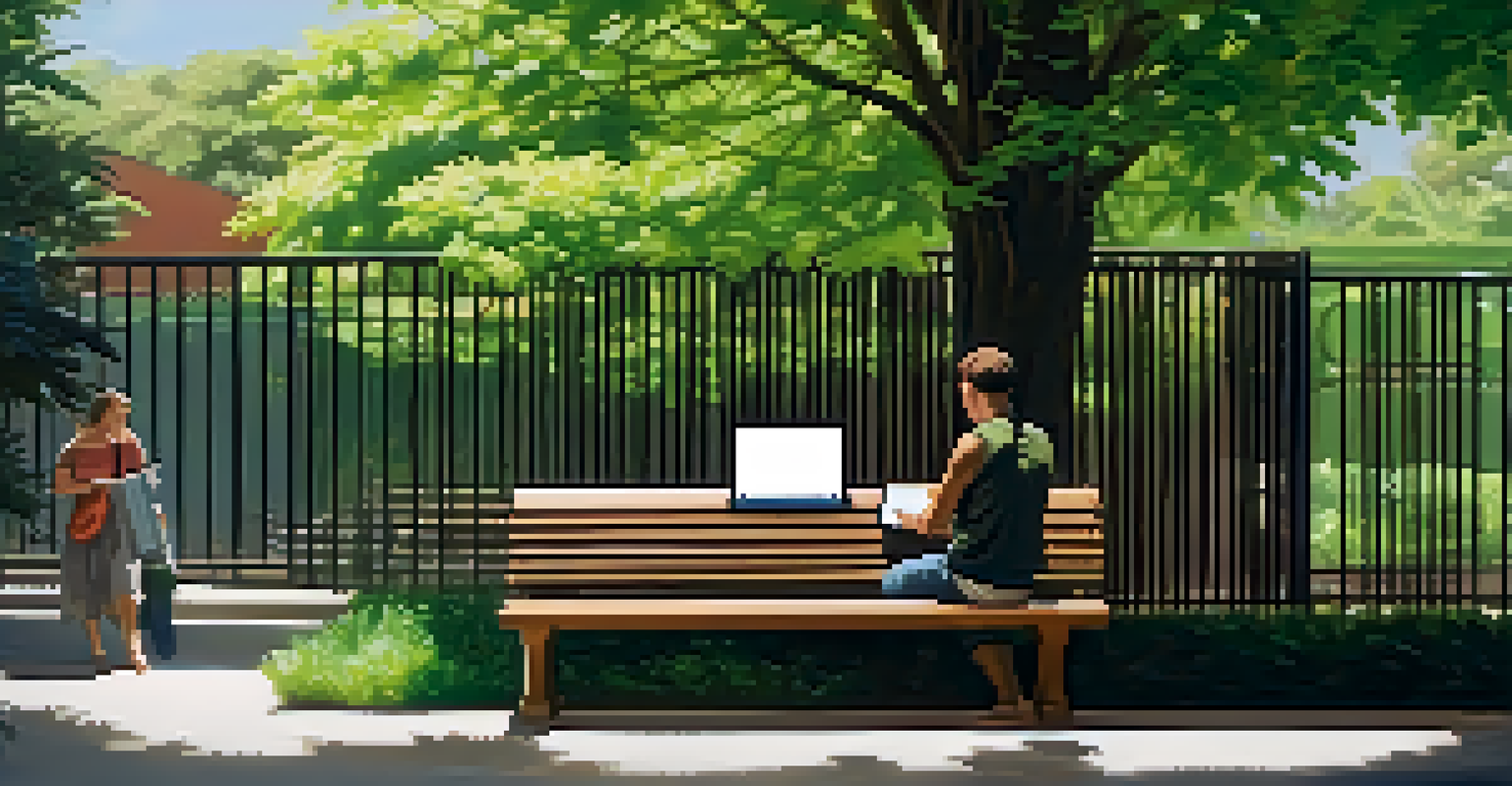 A person sitting on a bench outdoors with a laptop, trading on a traditional order book exchange.