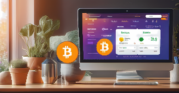 An e-commerce website interface showcasing cryptocurrency payment options with a shopping cart icon.