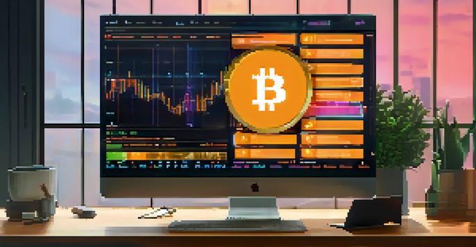 A modern computer screen showcasing a cryptocurrency transaction interface with graphs and digital currencies.