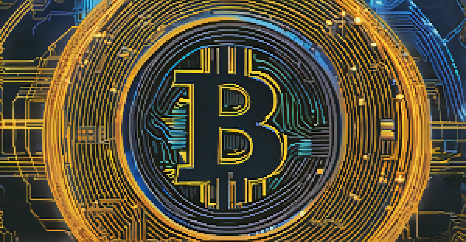A digital artwork of a blockchain network with neon-colored nodes and a Bitcoin Cash logo in the foreground.