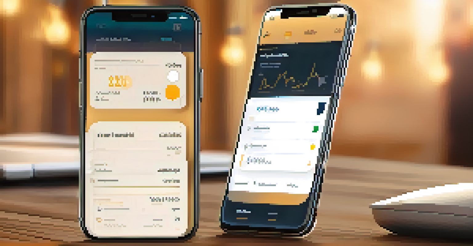 A close-up of a digital wallet interface showing stablecoin transactions in a cozy workspace with a warm ambiance.