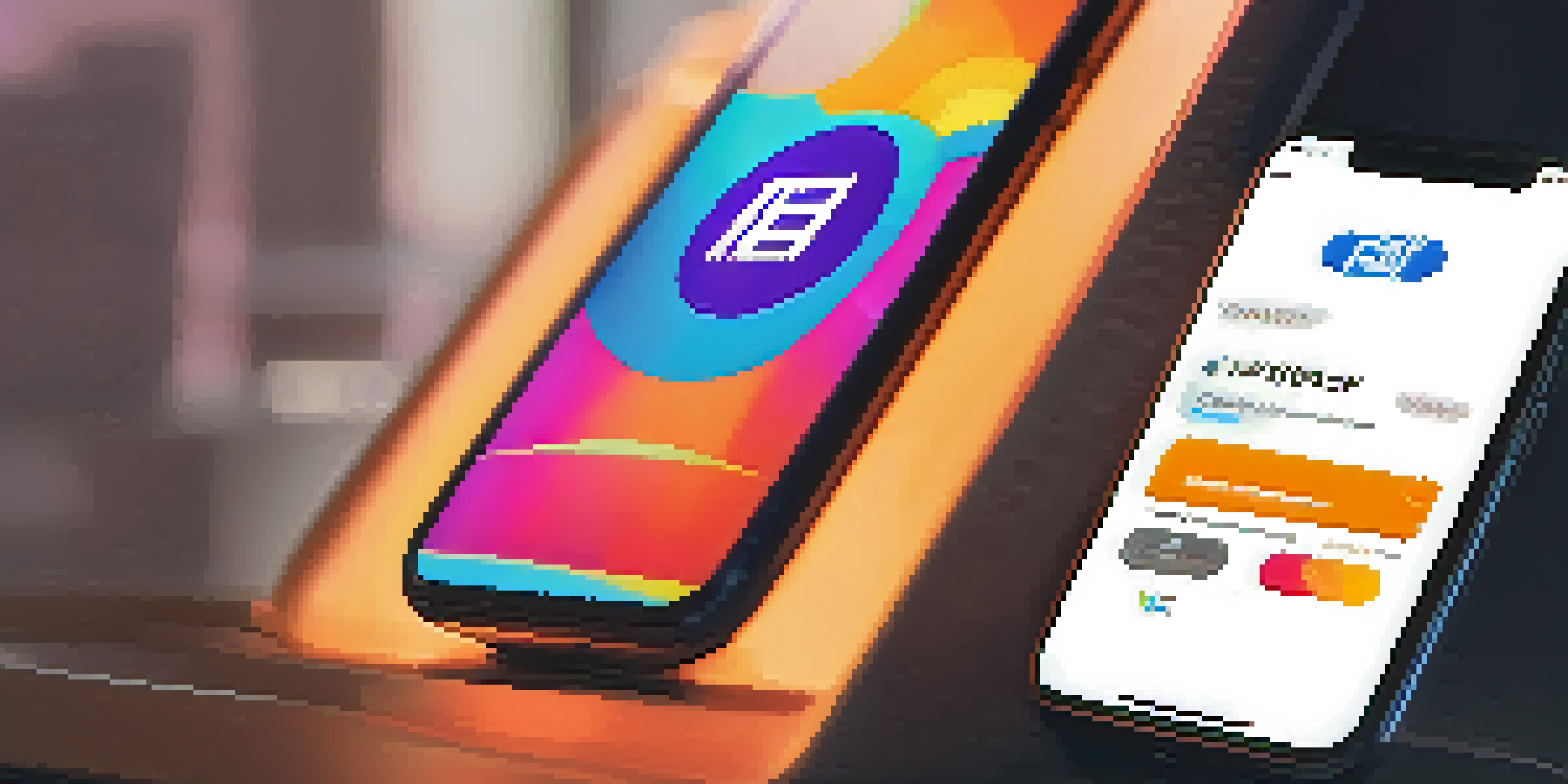 A smartphone displaying the Dash cryptocurrency logo in a modern workspace.