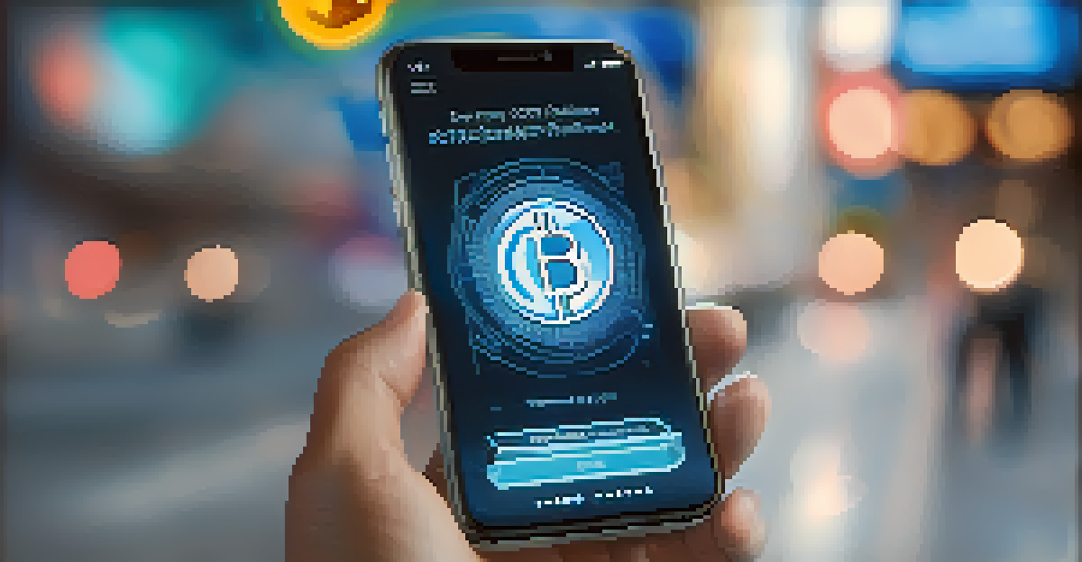 A close-up of a smartphone displaying a cryptocurrency wallet app, with hands sending a remittance.