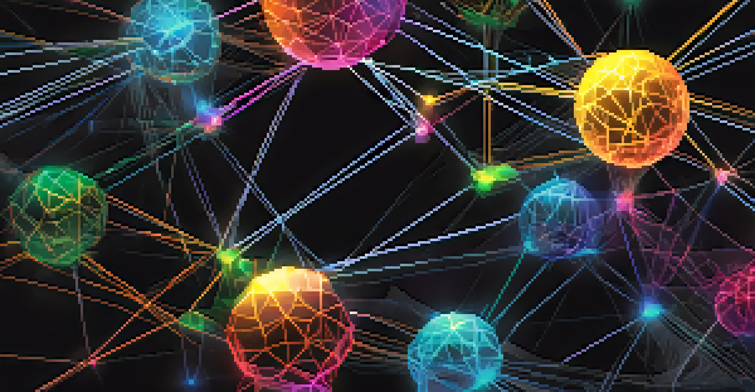 An abstract web of interconnected blockchains representing decentralized finance.