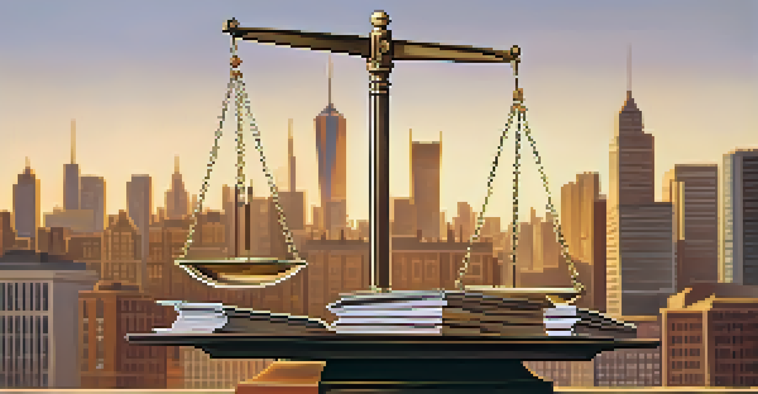 A balanced scale representing economic equity, with community resources on one side and money on the other, illuminated by warm light.