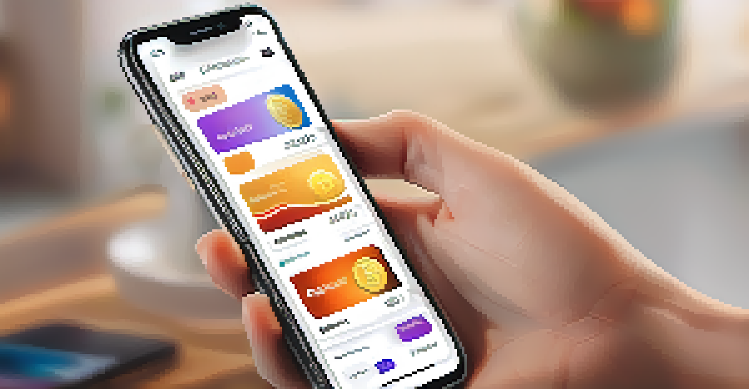 A close-up view of a smartphone displaying a digital wallet interface with various cryptocurrencies in a cozy home environment.