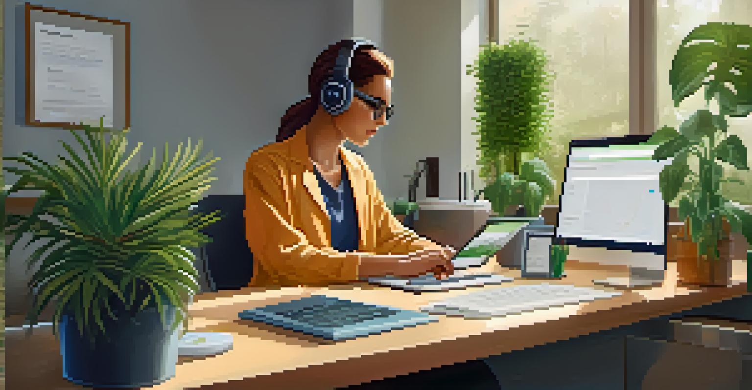 A person in a bright workspace using a laptop with a two-factor authentication prompt displayed, surrounded by plants.