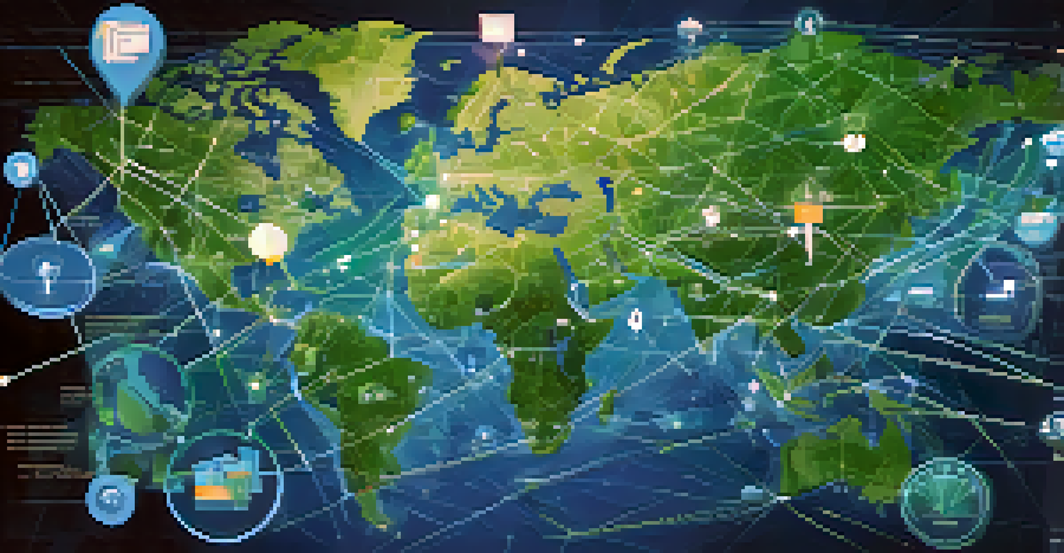 A global map illustrating crowdfunding opportunities with digital connections and icons of startups and investors.