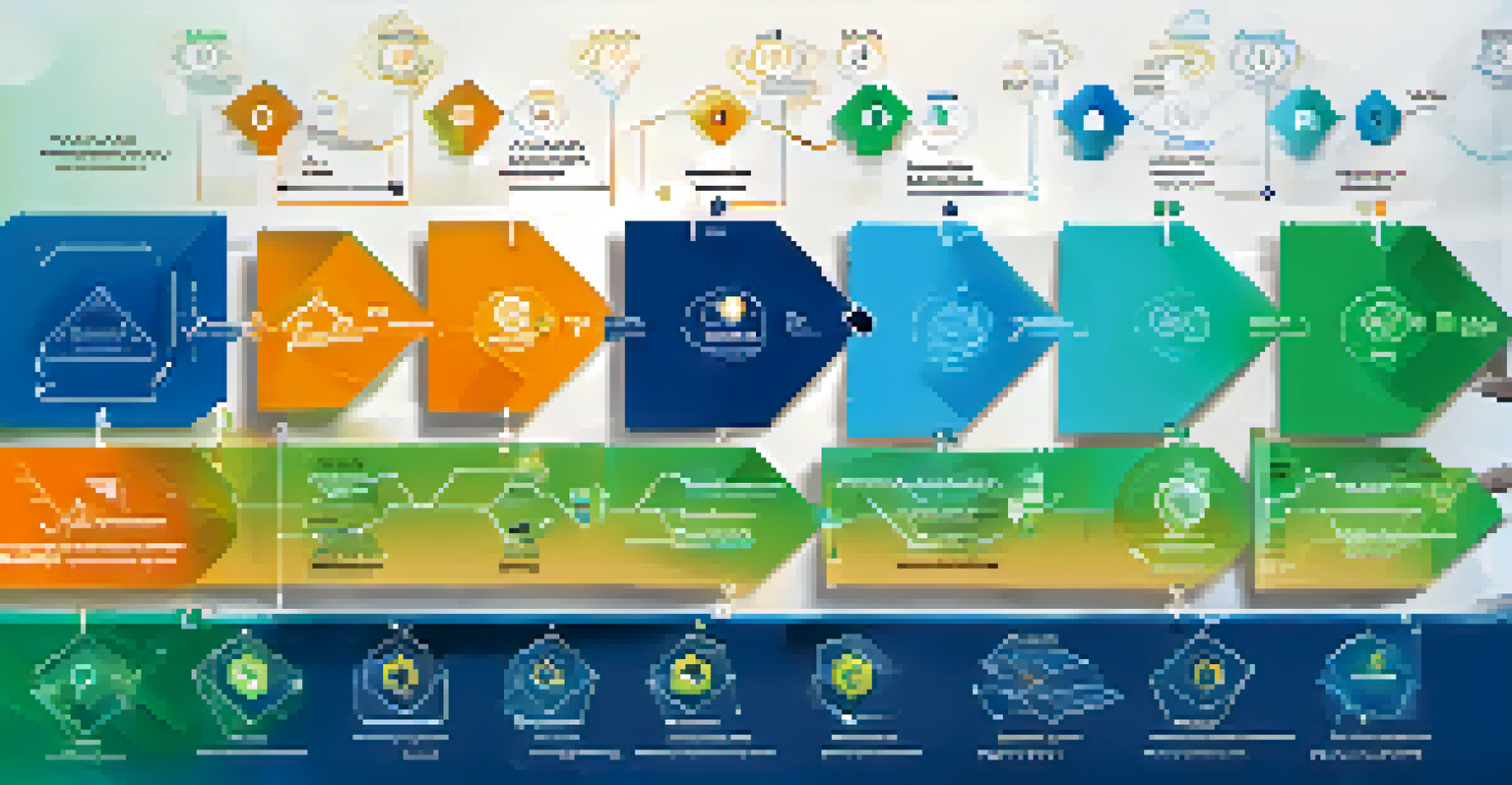 An infographic illustrating blockchain interoperability with icons, arrows, and informative text on a gradient background.