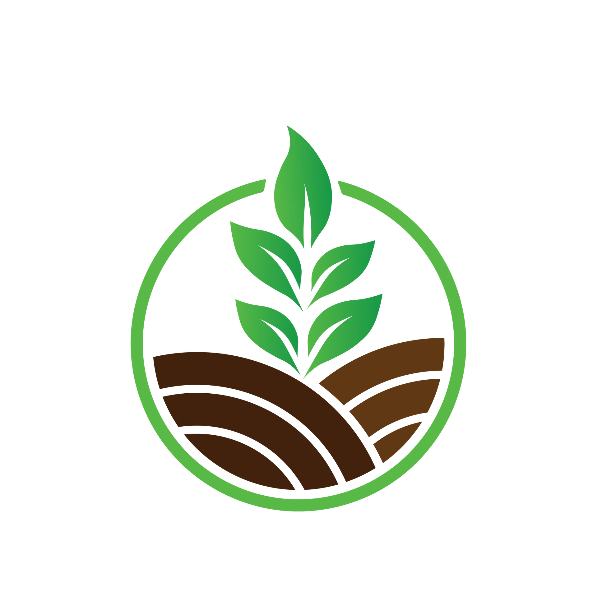 Organic green farm emblem icon layout