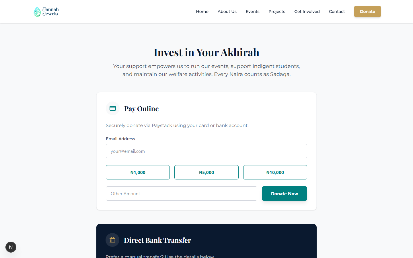Crowdfunding dashboard for charity campaigns