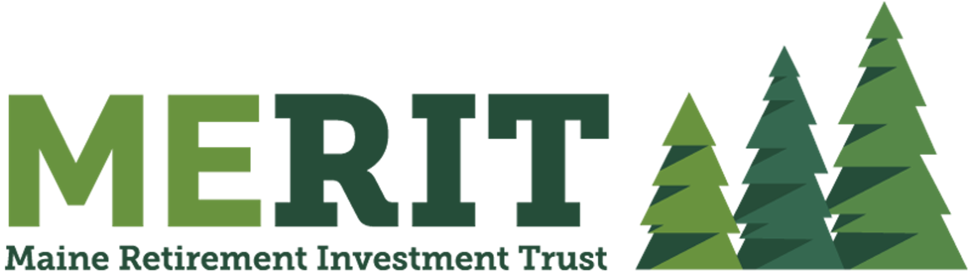 MERIT logo with trees