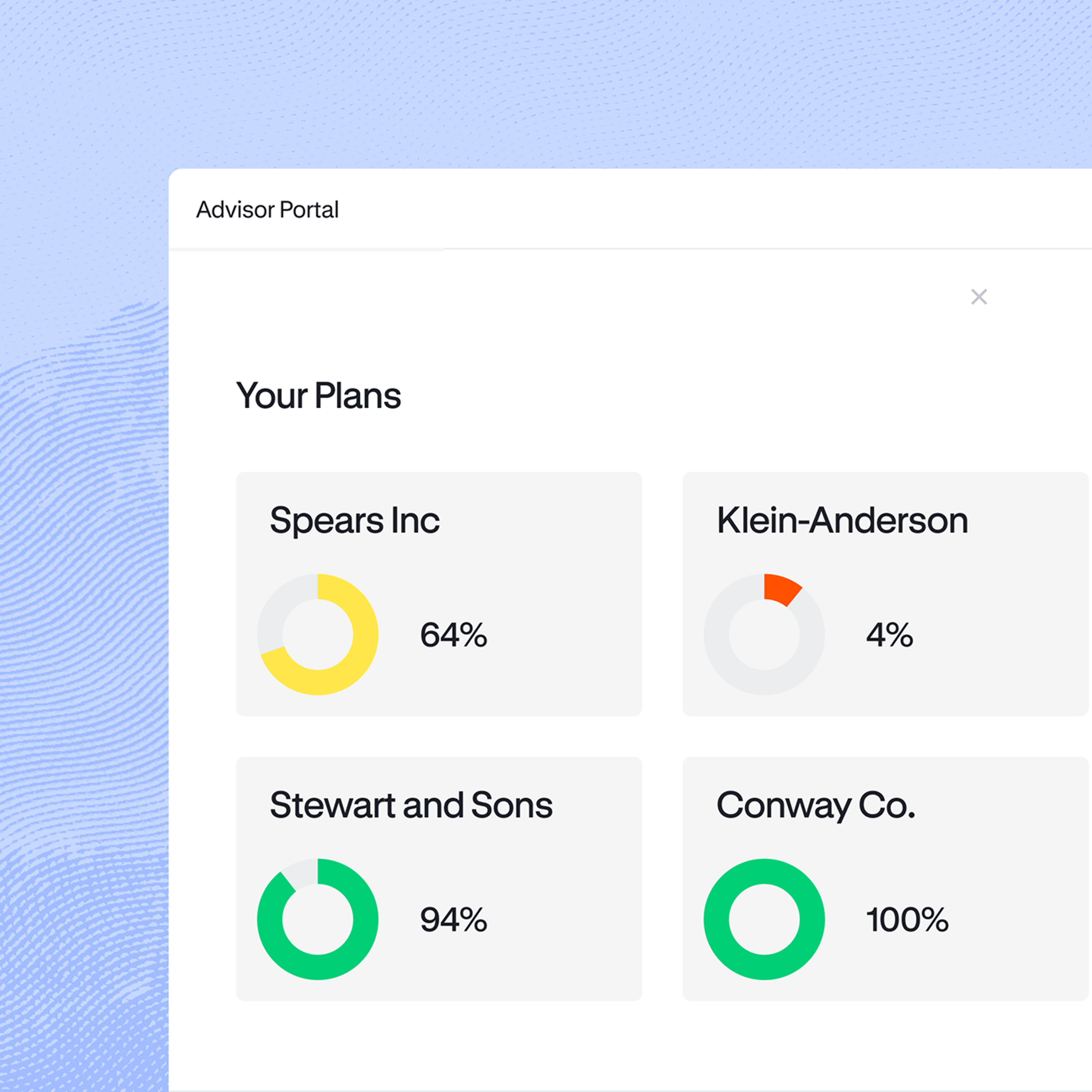 Advisor portal 