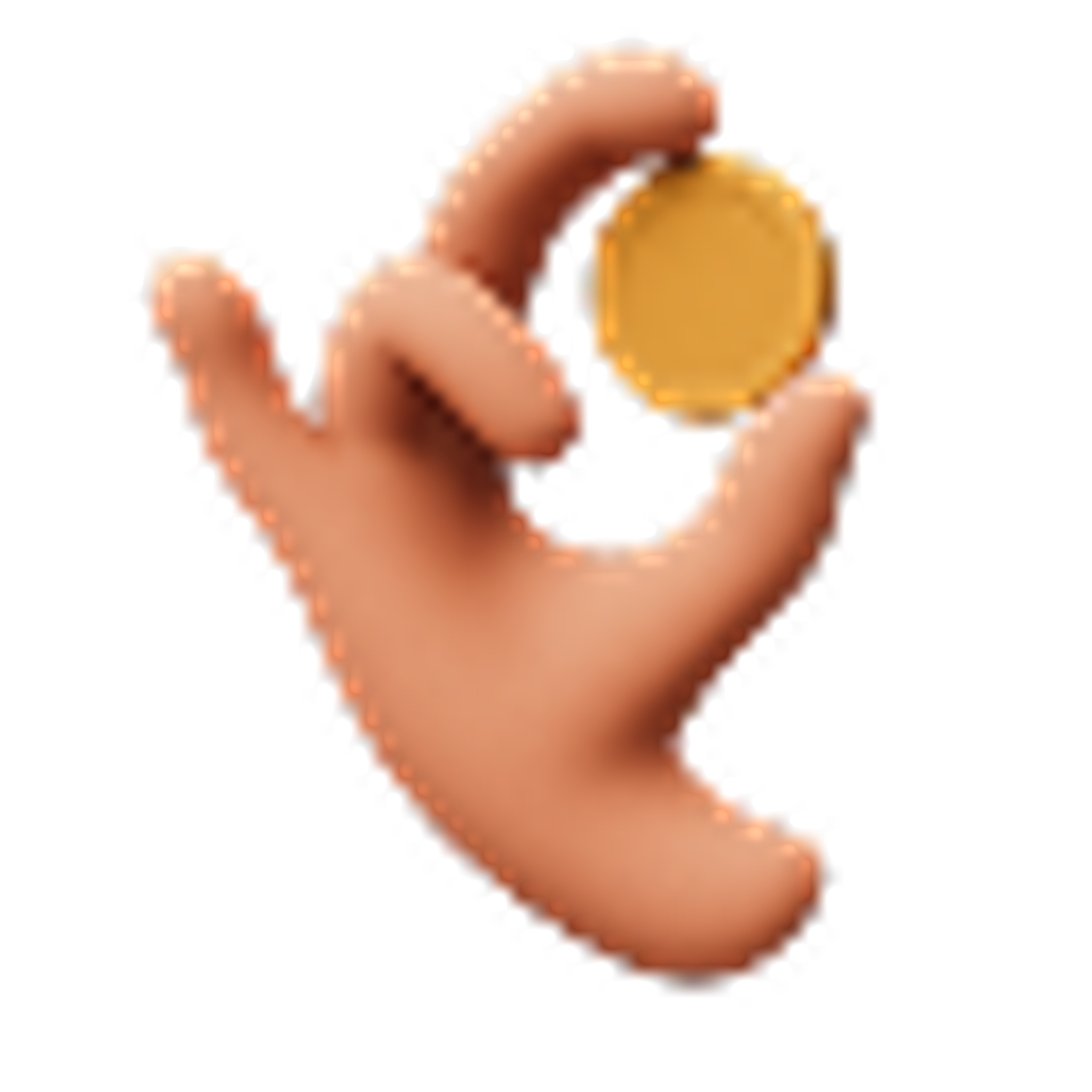 hand holding coin