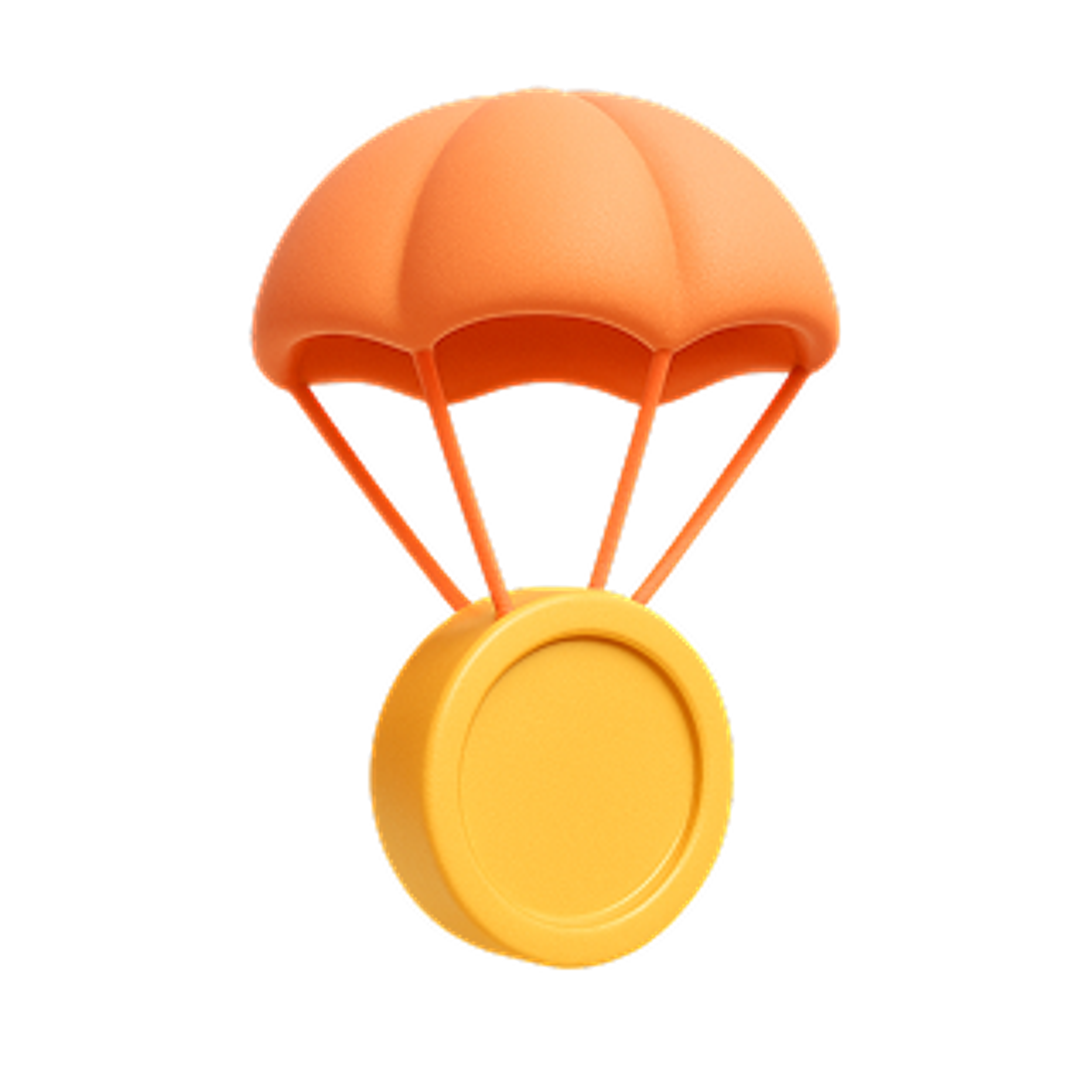 Emergency savings icon (coin with a parachute)