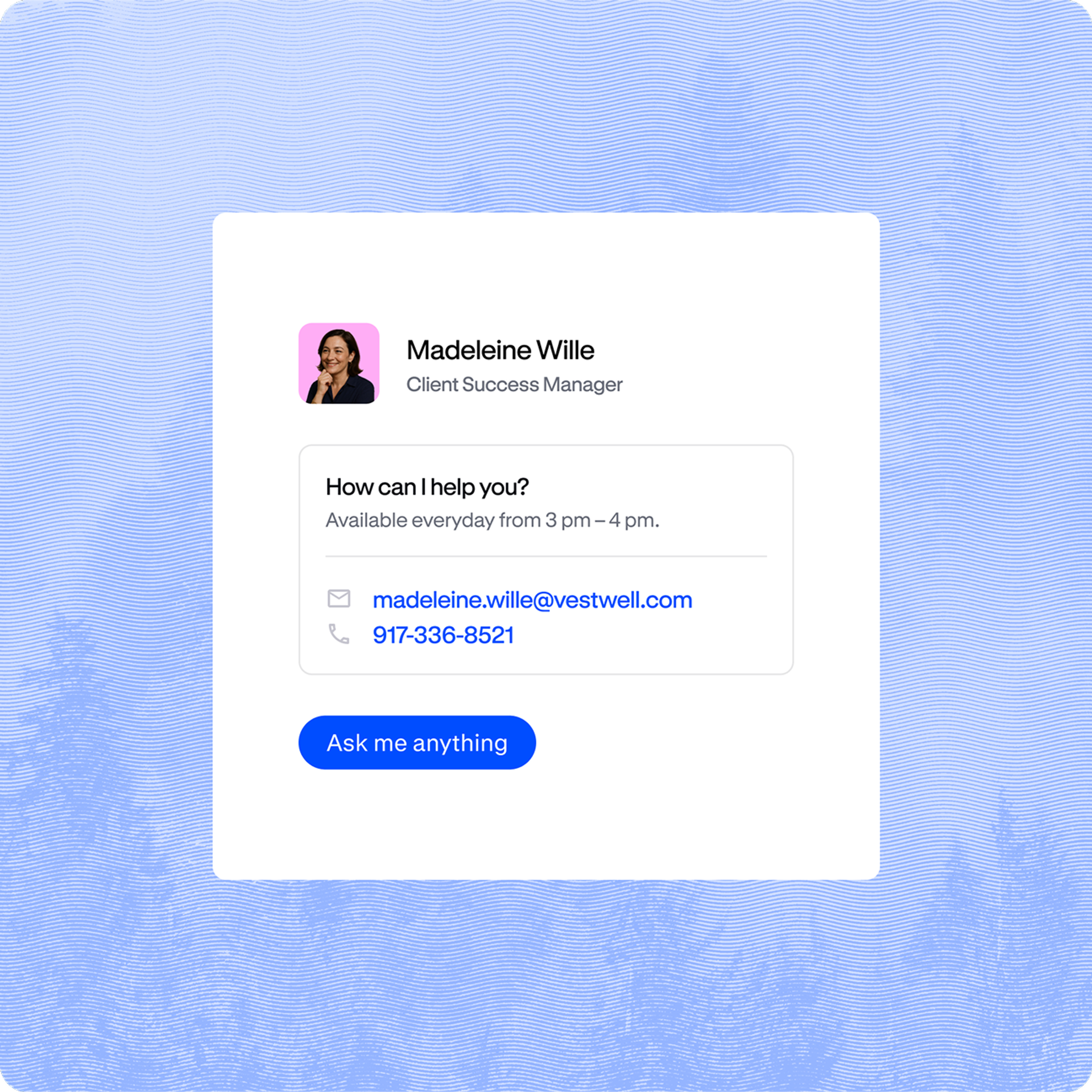 ask me anything popup support