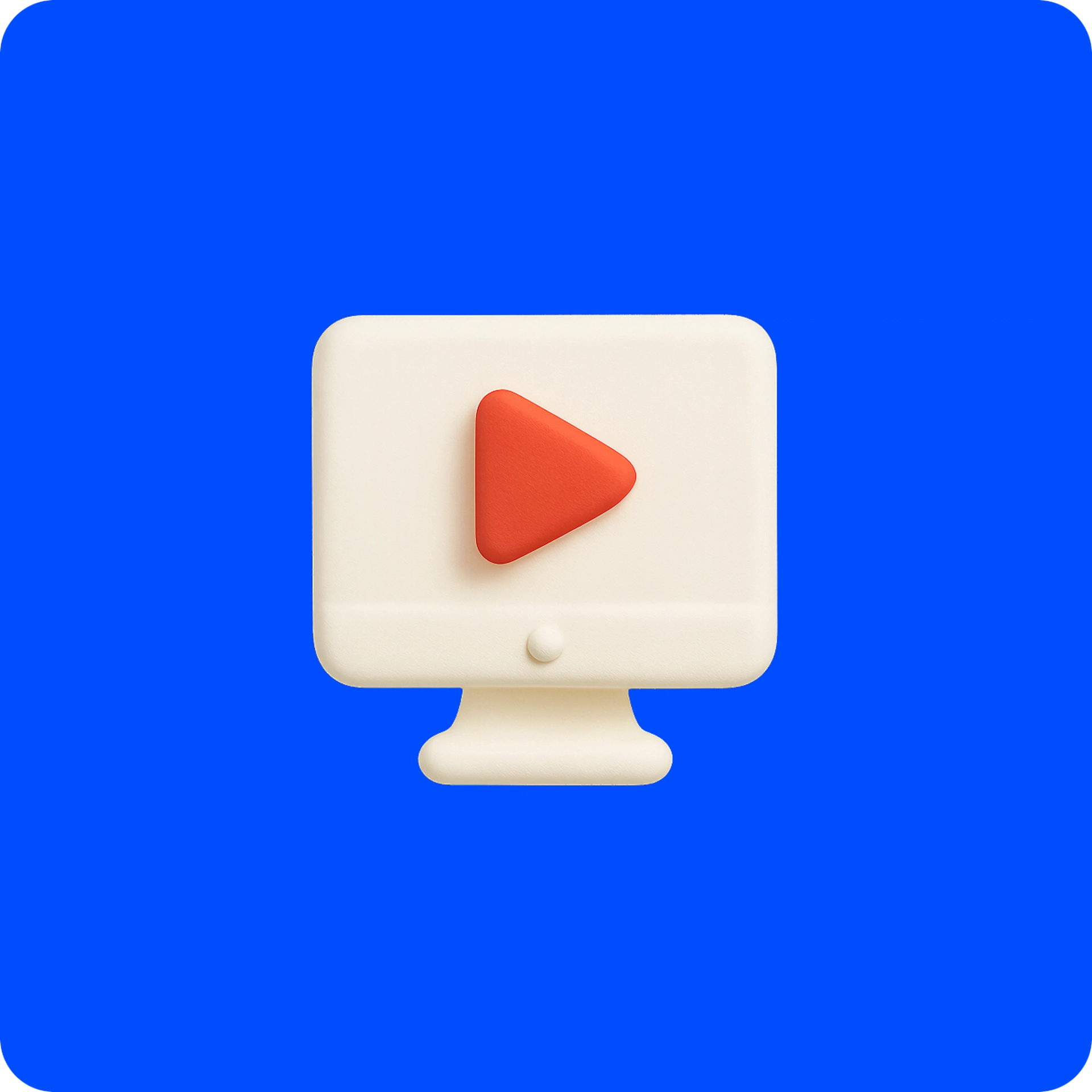 play button on screen