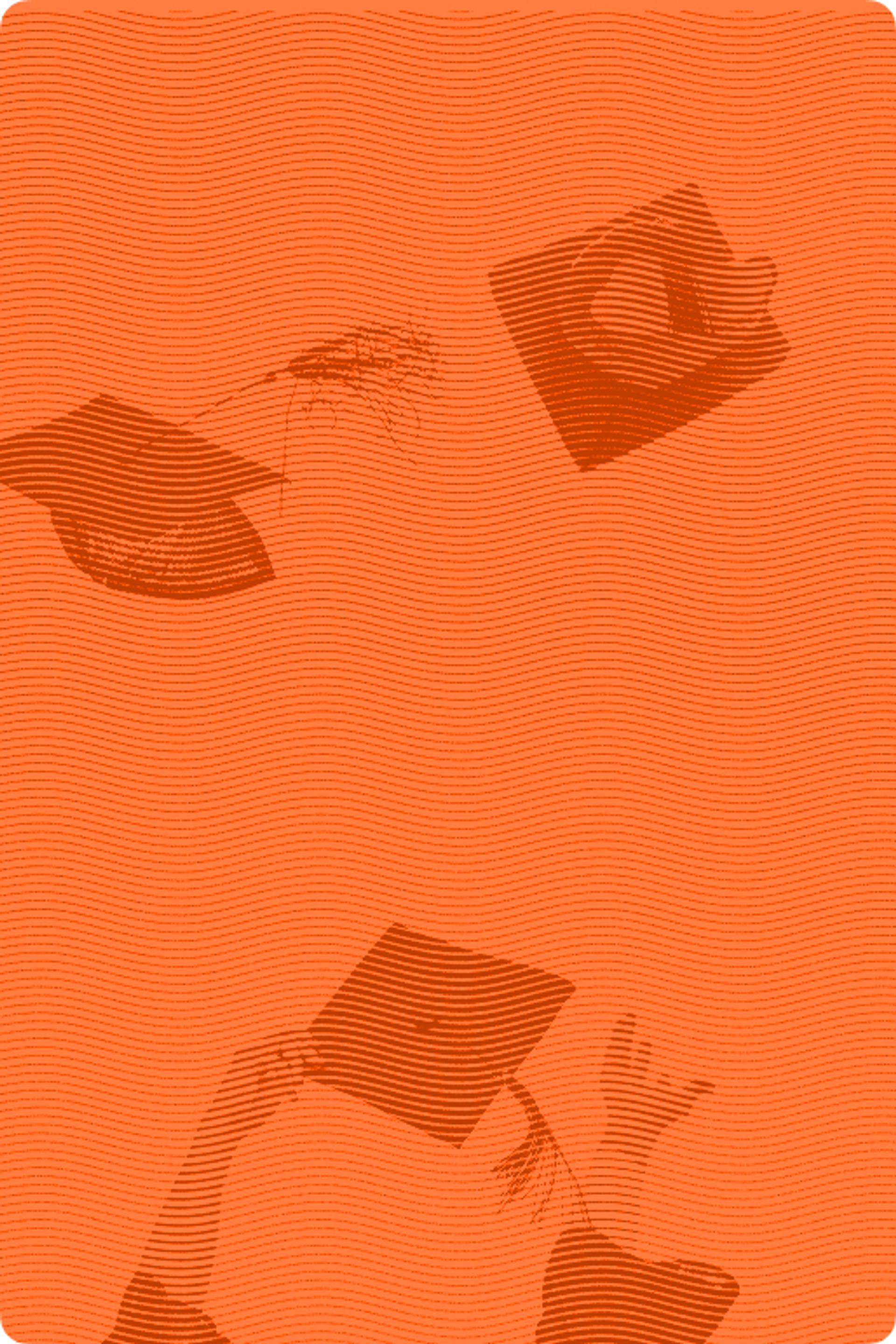 Image of graduation caps thrown in air with a red wavy outline overlay.