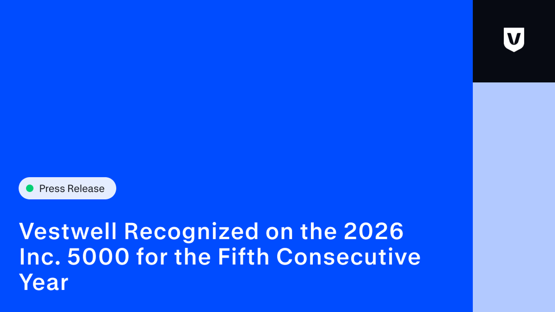 Vestwell Recognized on the 2026 Inc. 5000 for the Fifth Consecutive Year