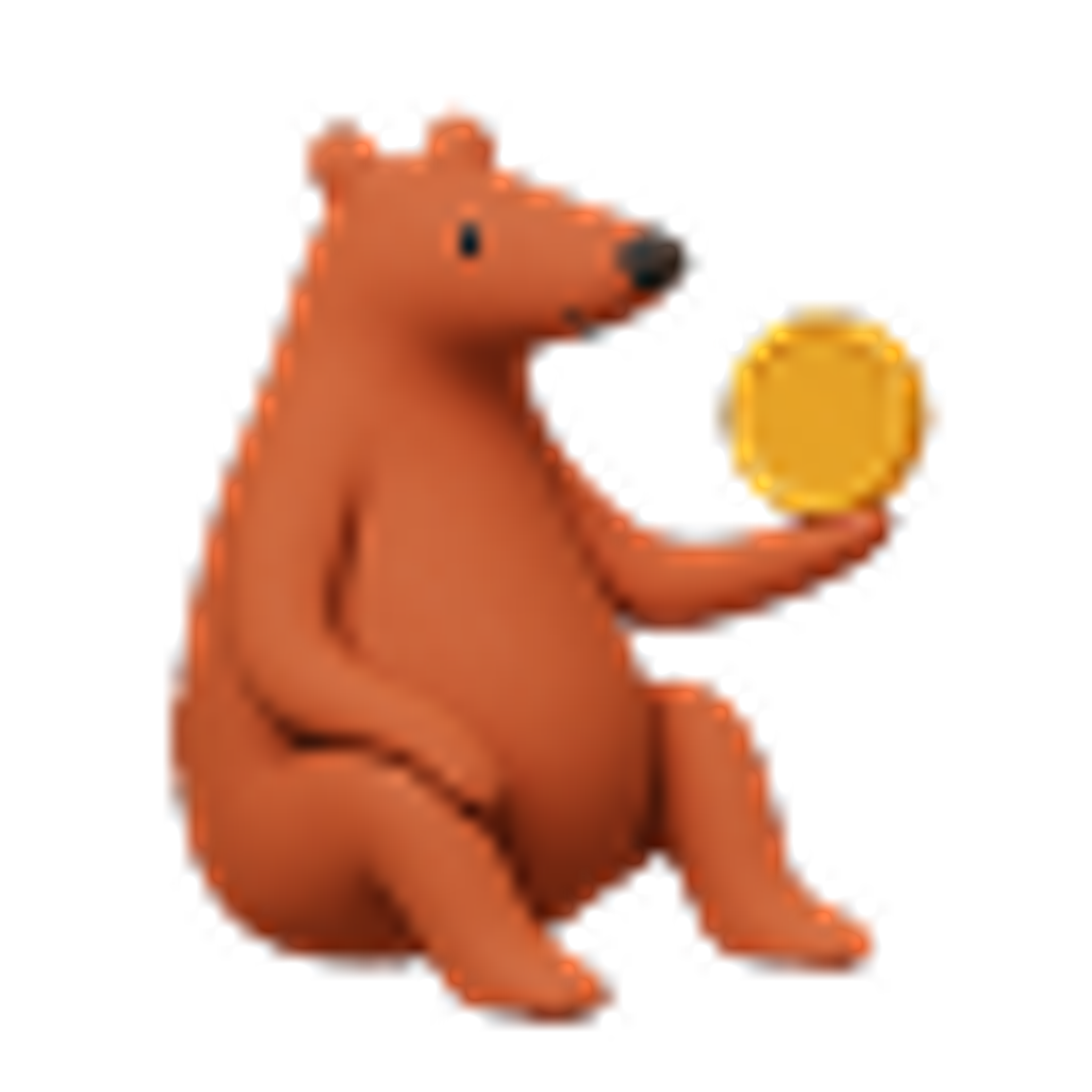 bear with coin icon 