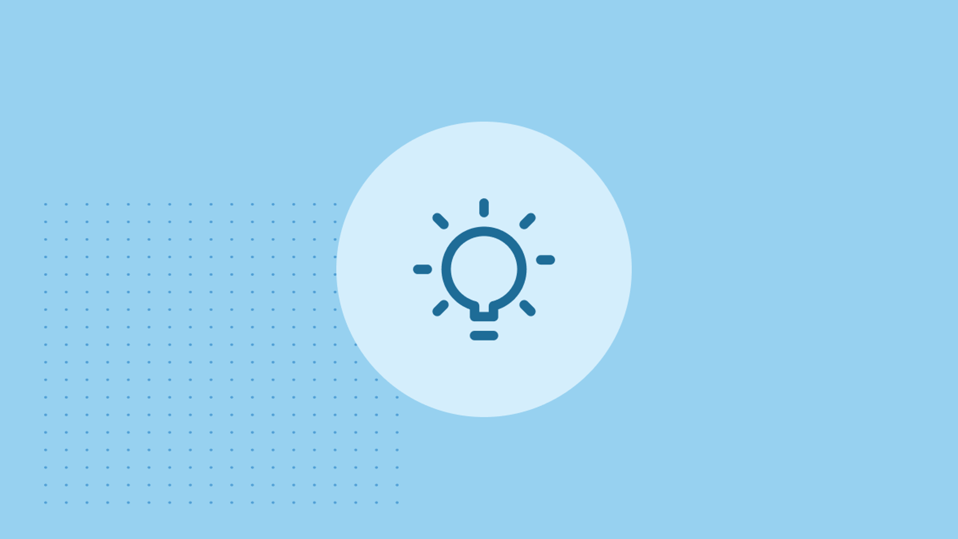 lightbulb icon in dark blue surrounded by light blue circle 