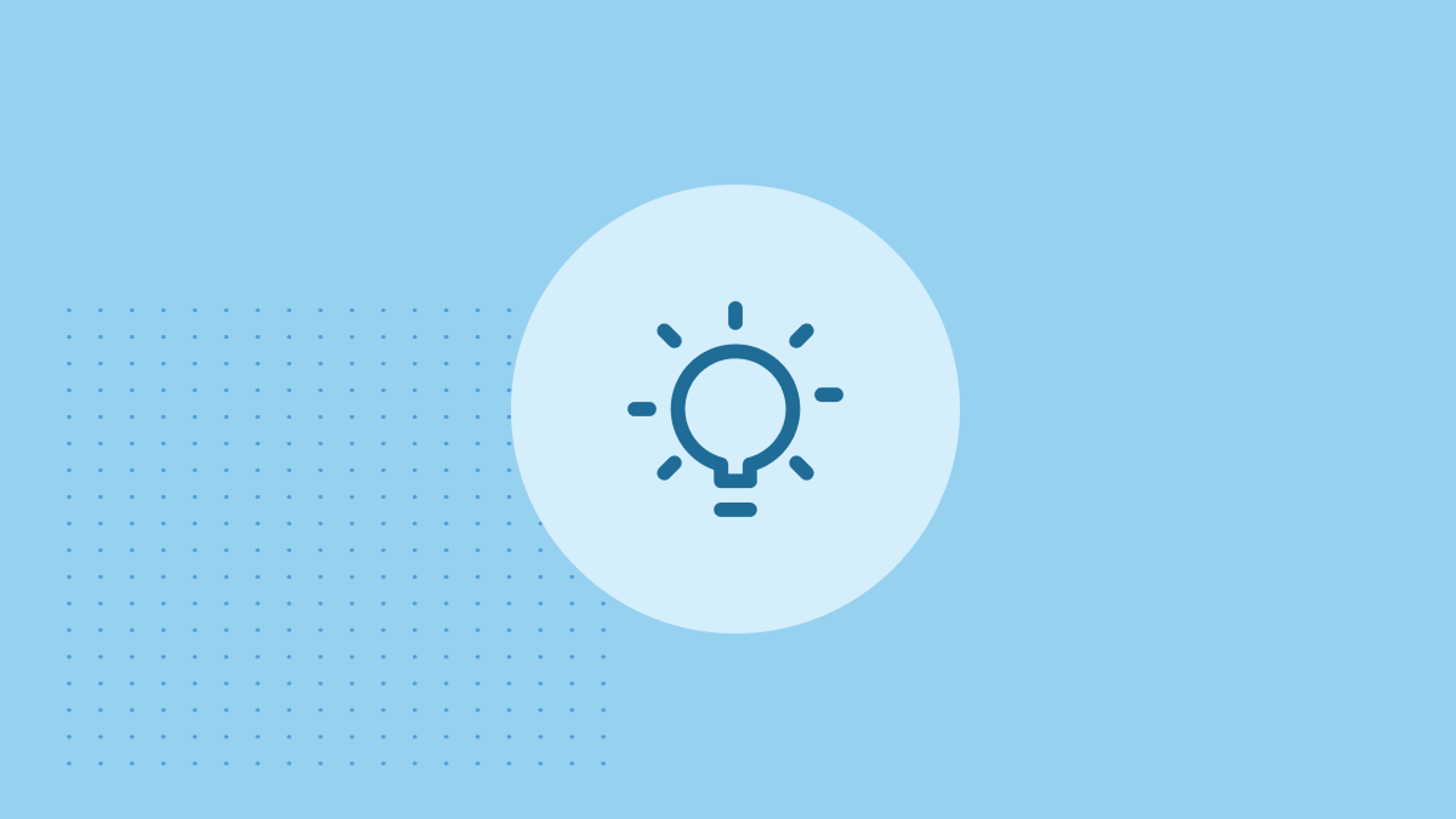 lightbulb icon in dark blue surrounded by light blue circle