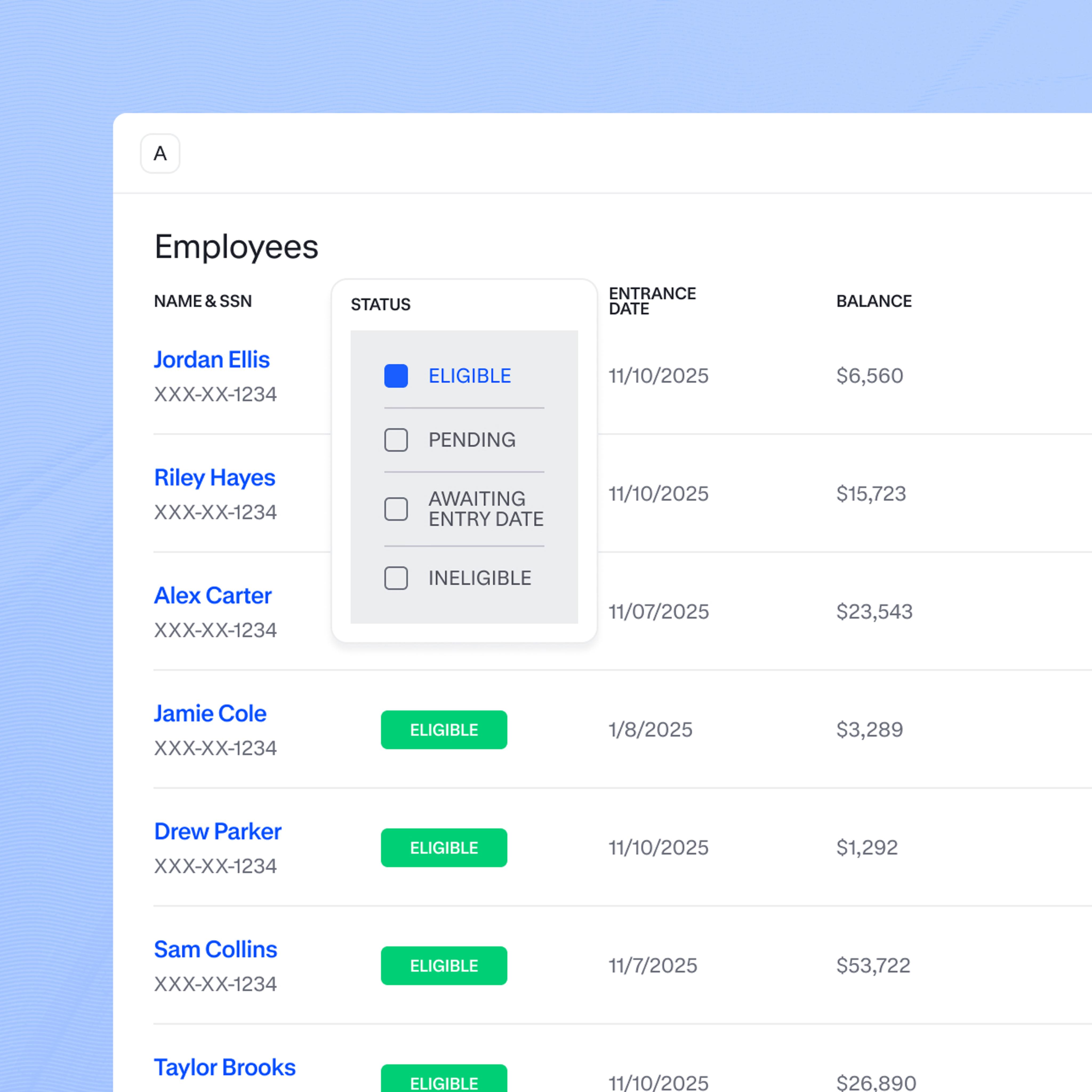 User-friendly employer portal and setup