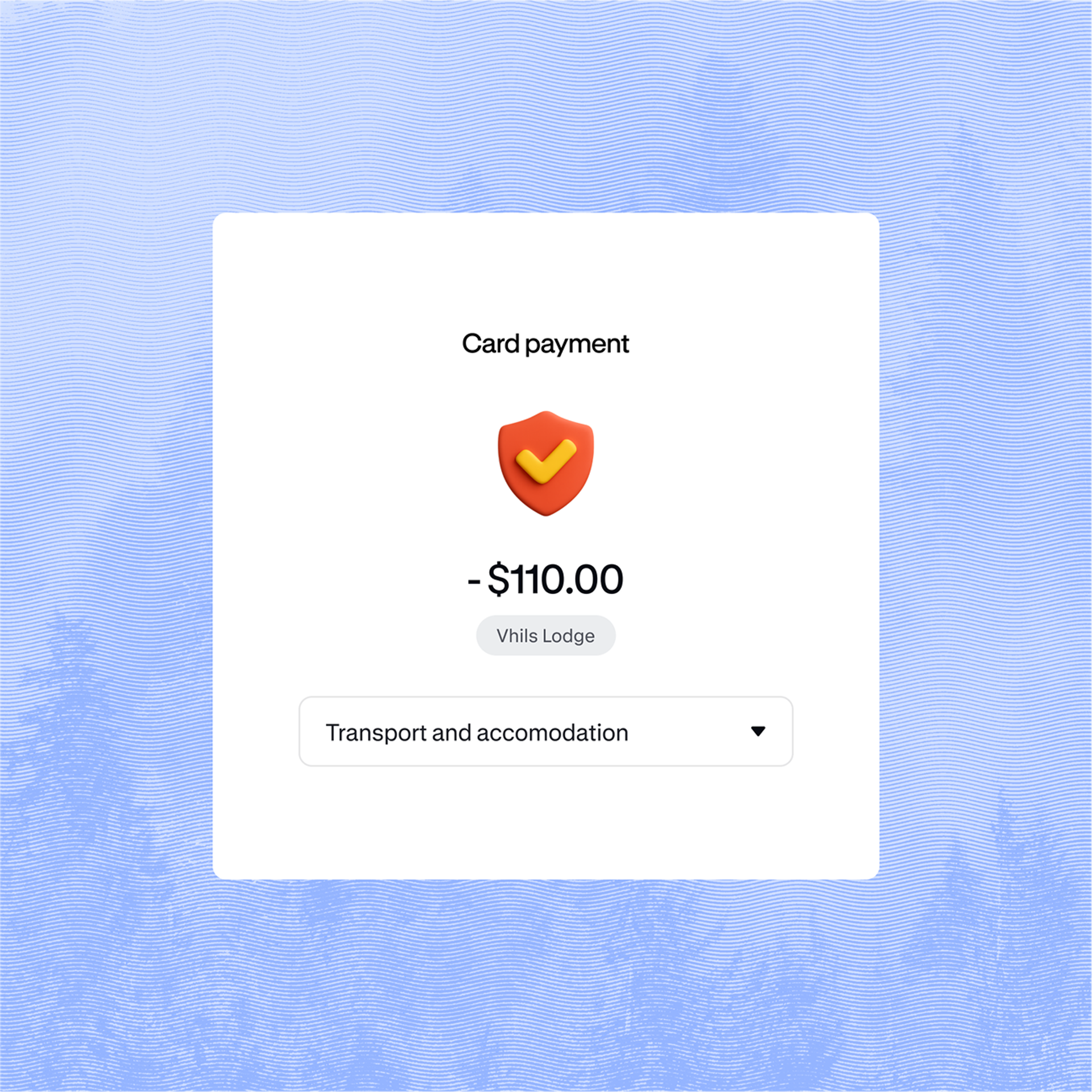 Card Payment shown in-platform