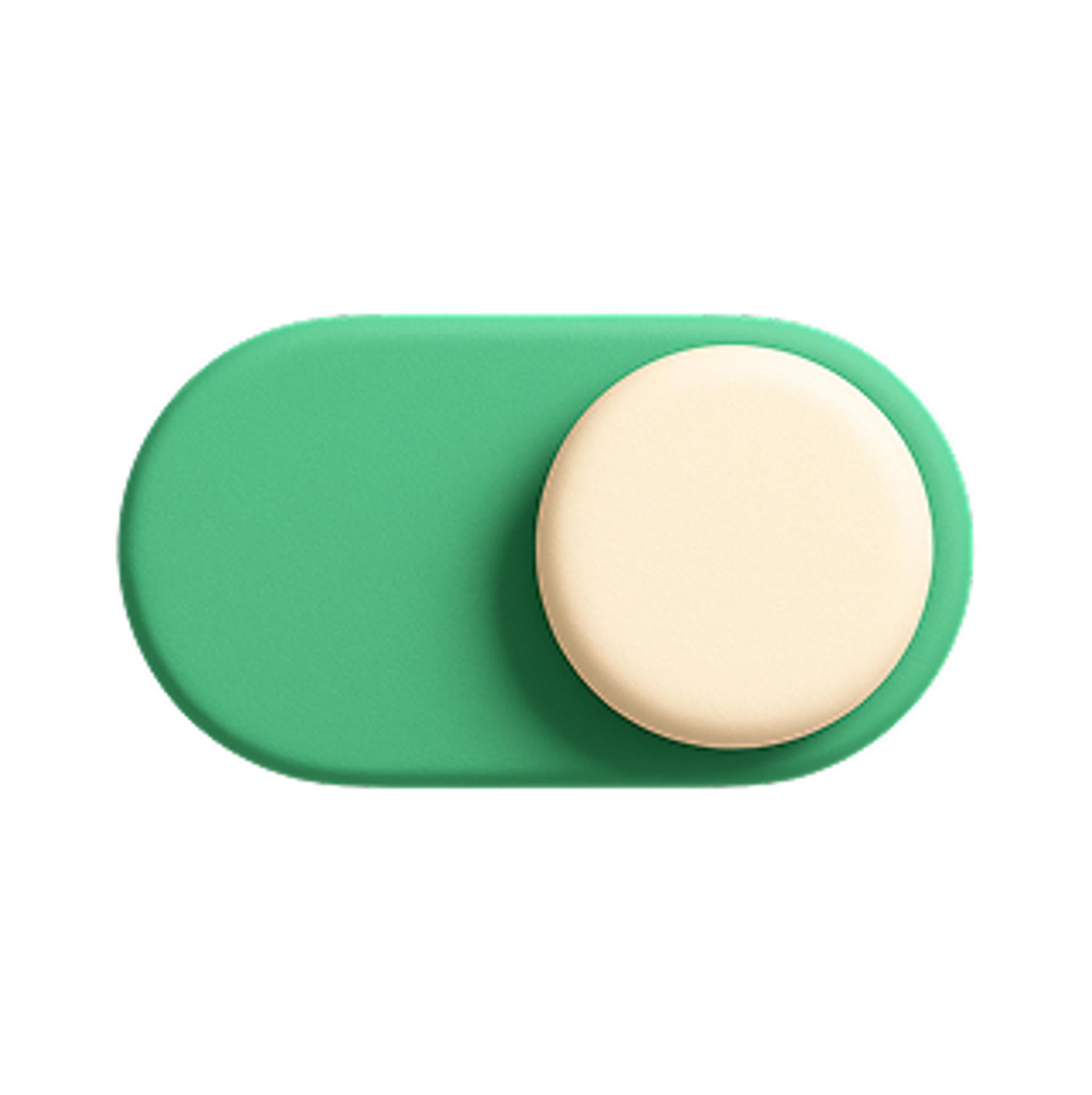 toggle button flipped on