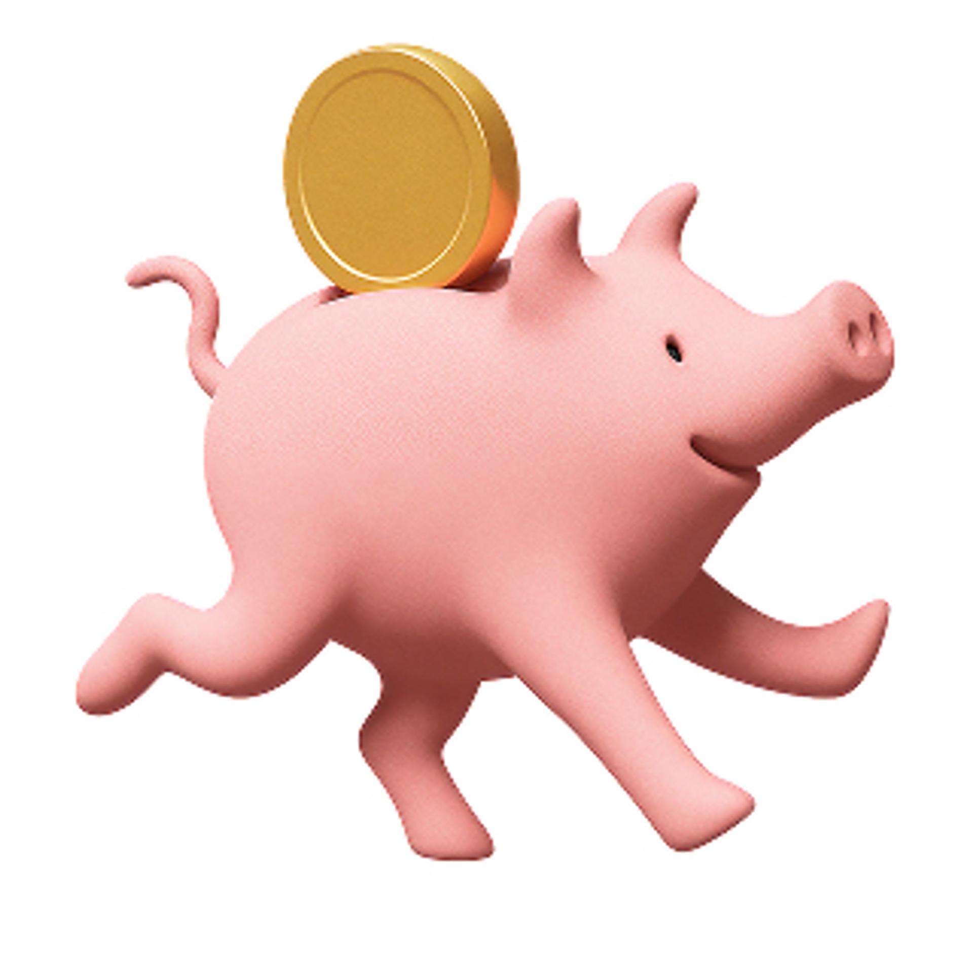 Vestwell piggy bank illustration