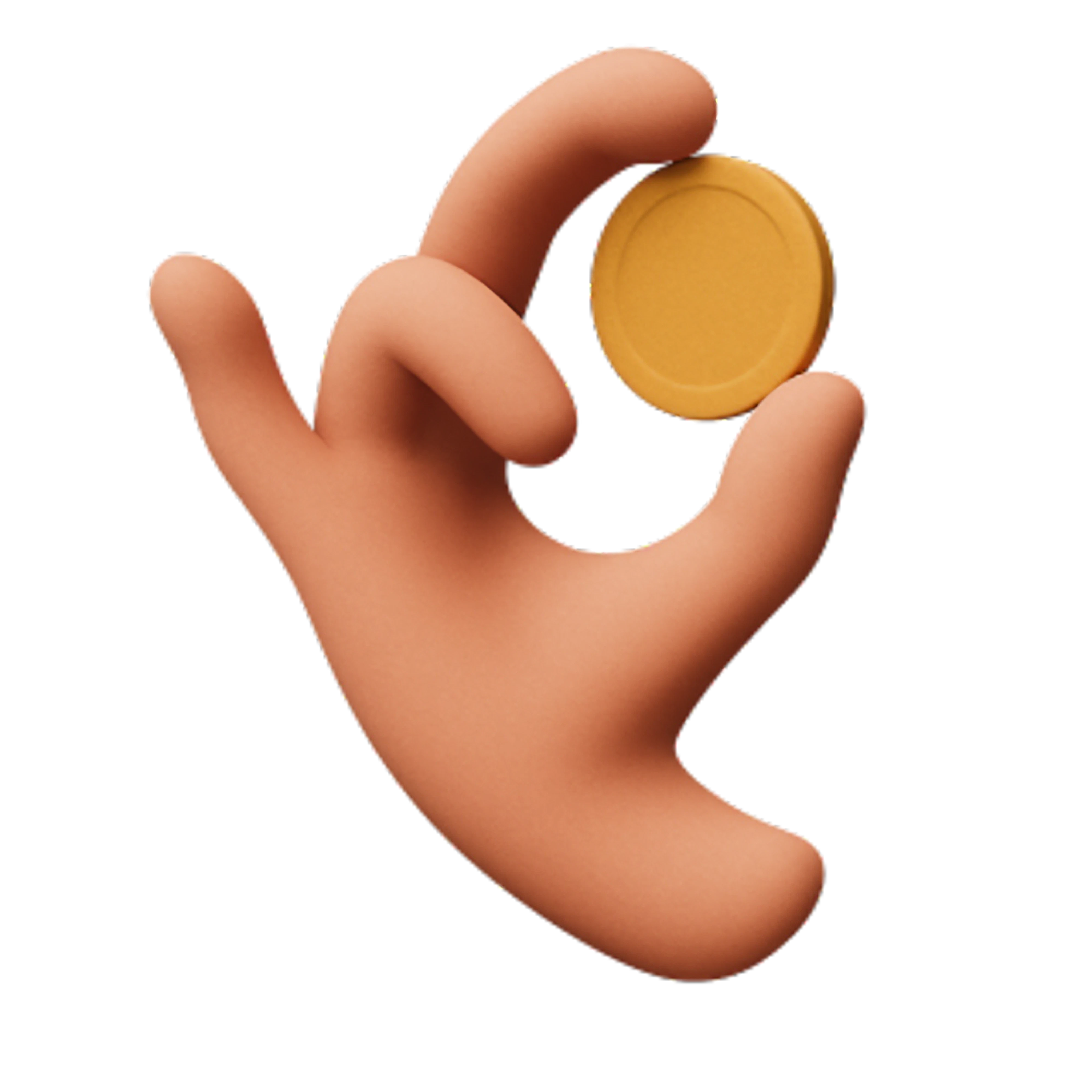 Hand with a coin