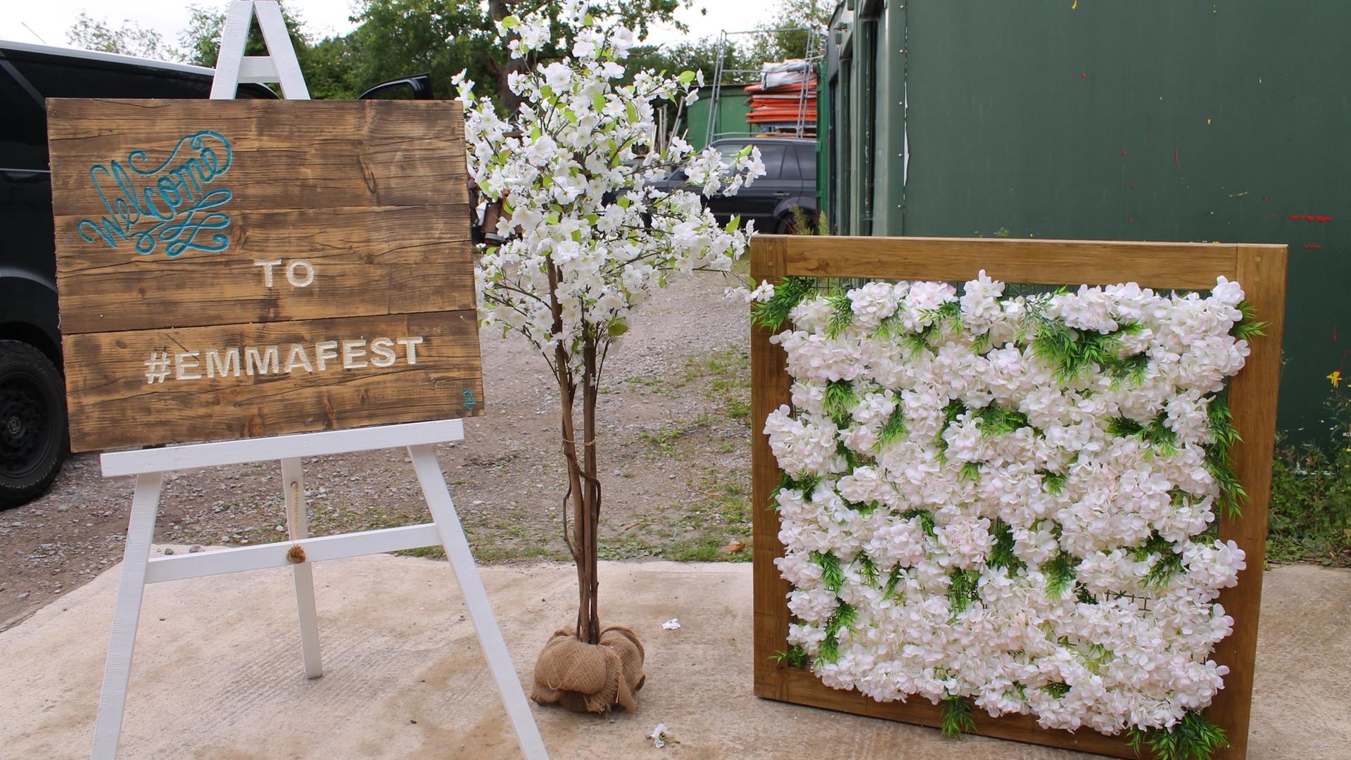 Rustic Flower Wall