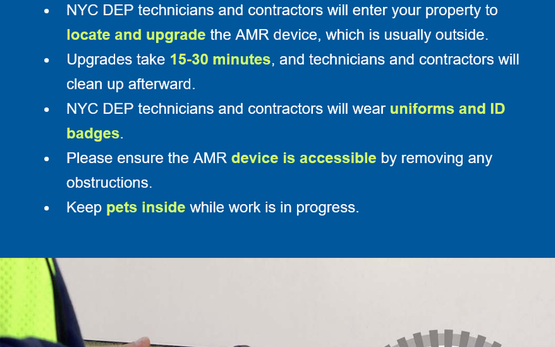 “NYC DEP is upgrading your Automated Meter Reading (AMR) device - at no cost to you”?