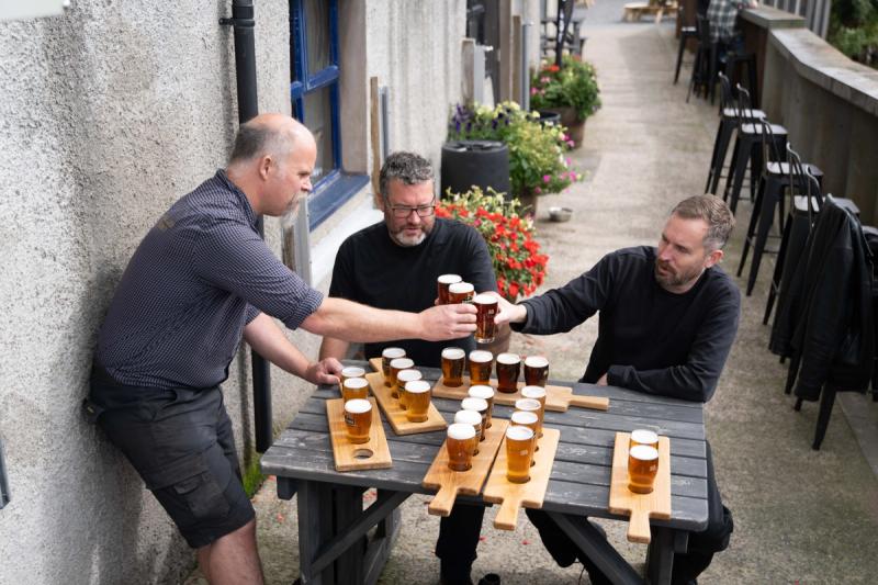 Mikkel Bjergso, Buster Grant and Chris France planning the Mikkeller and Jennings collaboration called LAKE + MOUNTAIN
