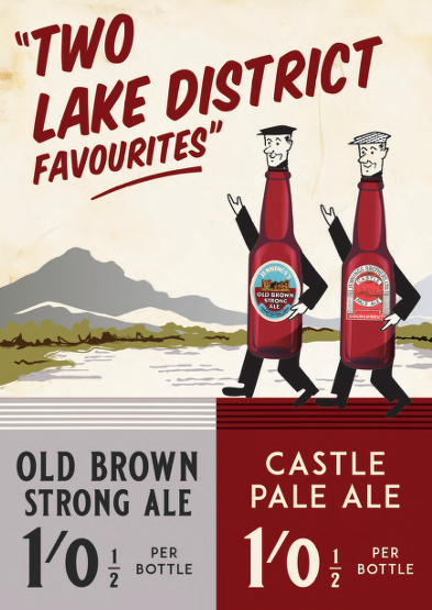 A3 Vintage Style Poster // 'Two Lake District Favourites'