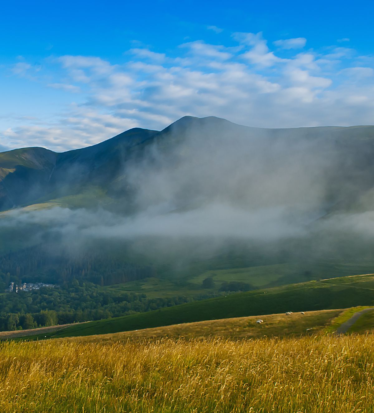 Lake District landscape near the Skiddaw walk