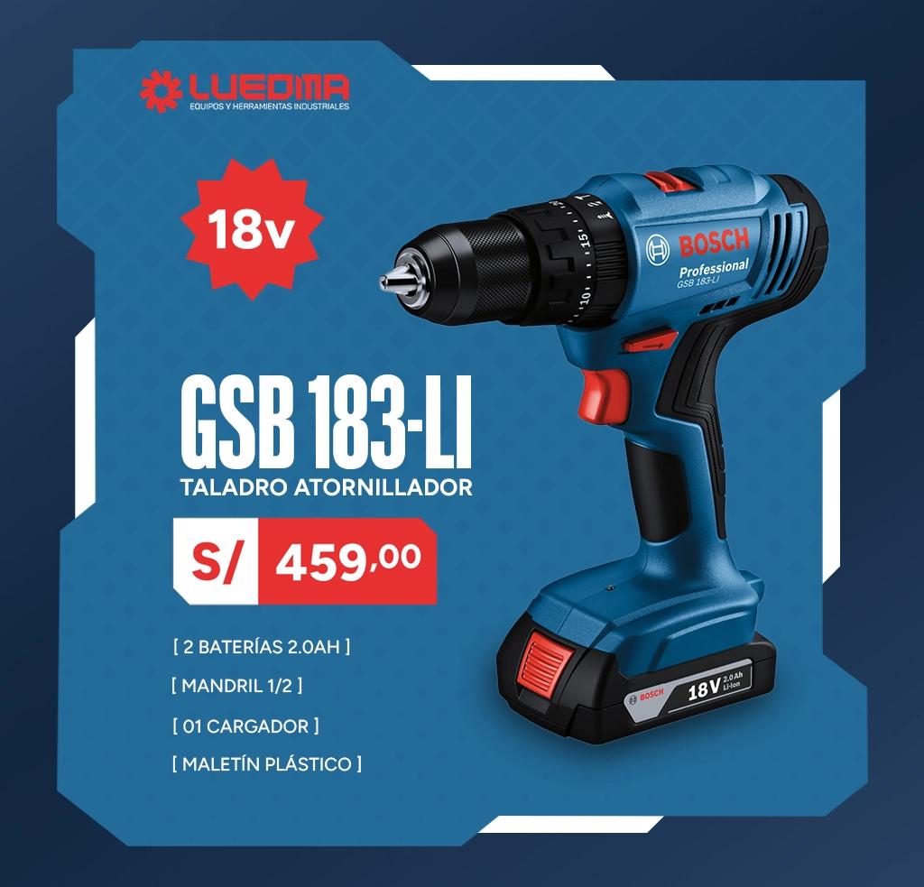 Taladro atornillador BOSCH GSB 183-LI