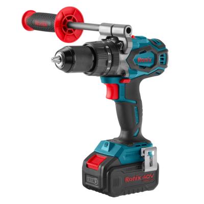 TALADRO PERCUTOR ATORNILLADOR 1/2" 40V 2Ah INALAMBRICO BRUSHLESS RONIX 8905-40V INDUSTRIAL