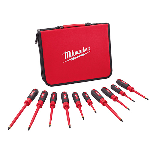 JUEGO DESTORNILLADOR CON AISLAMIENTO 10 PCS 1000V MILWAUKEE / 48-22-2210