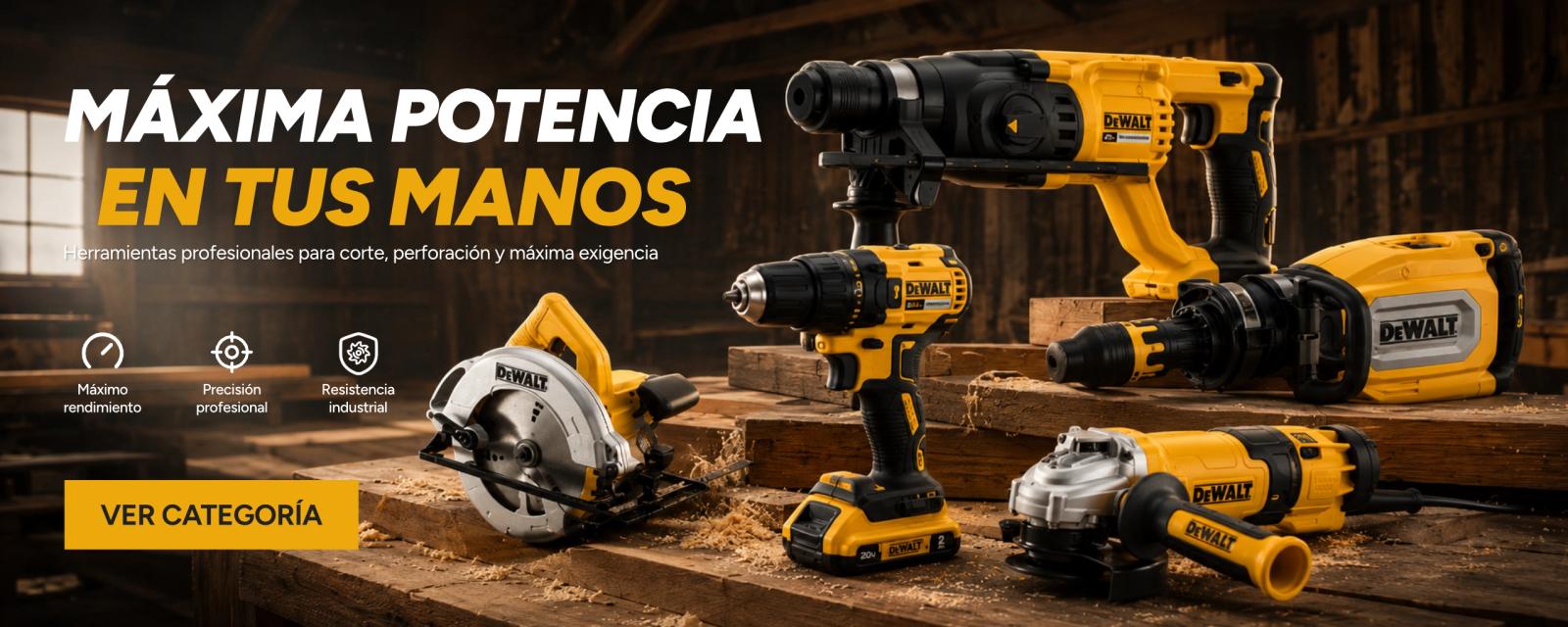 Productos Dewalt - Taladros, Sierras y más