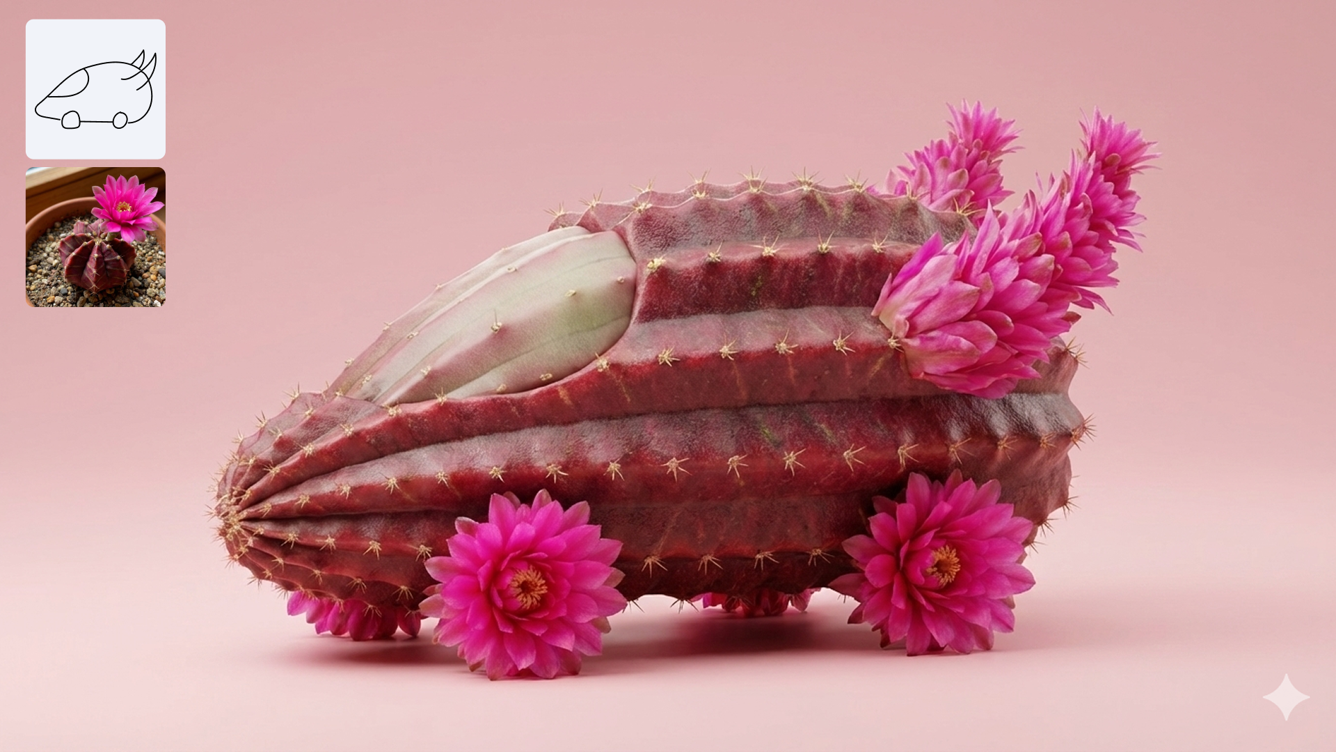 Nano Banana / AI generated image of a cactus car