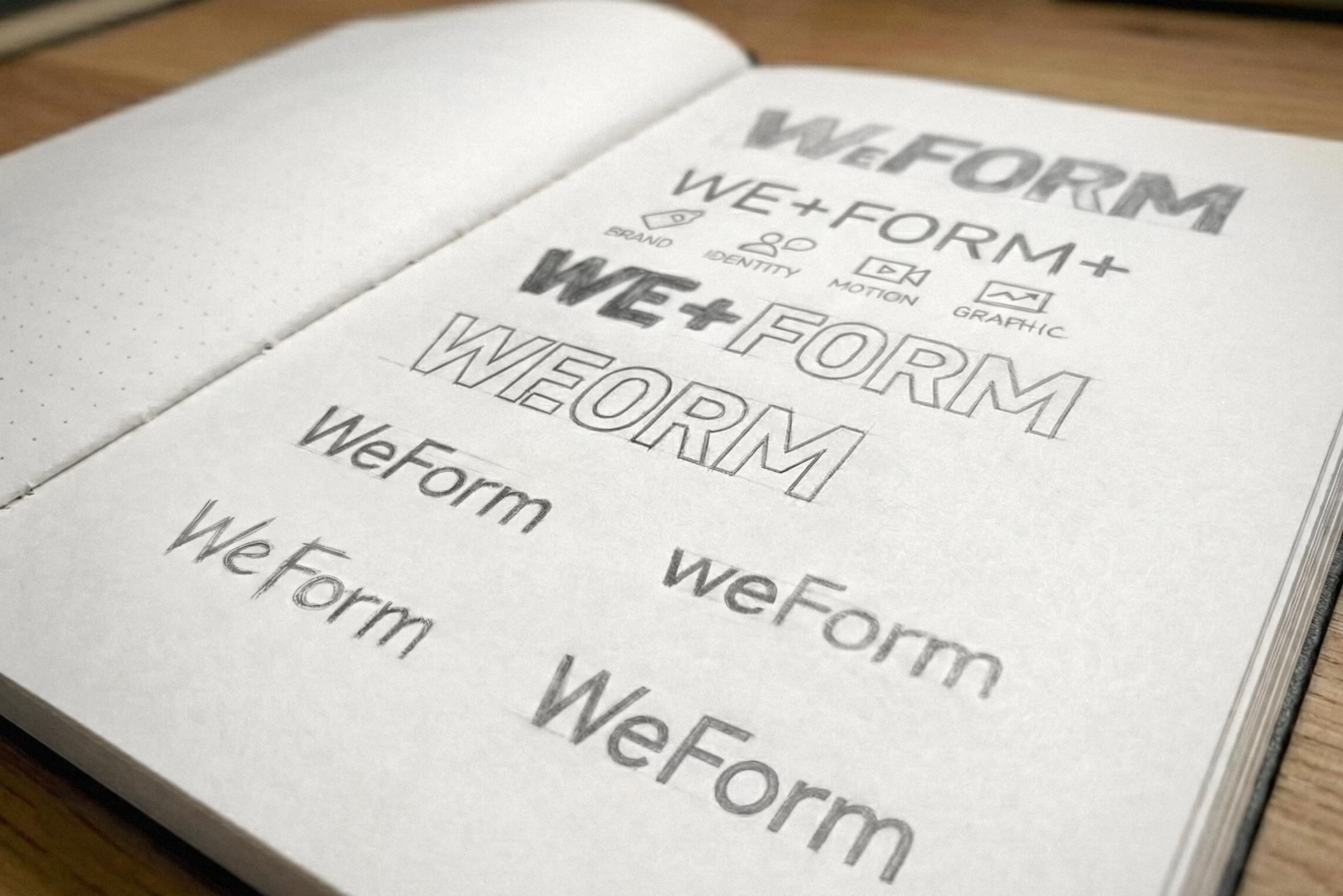 Sketches from the very early stages, testing out typography and compositions.