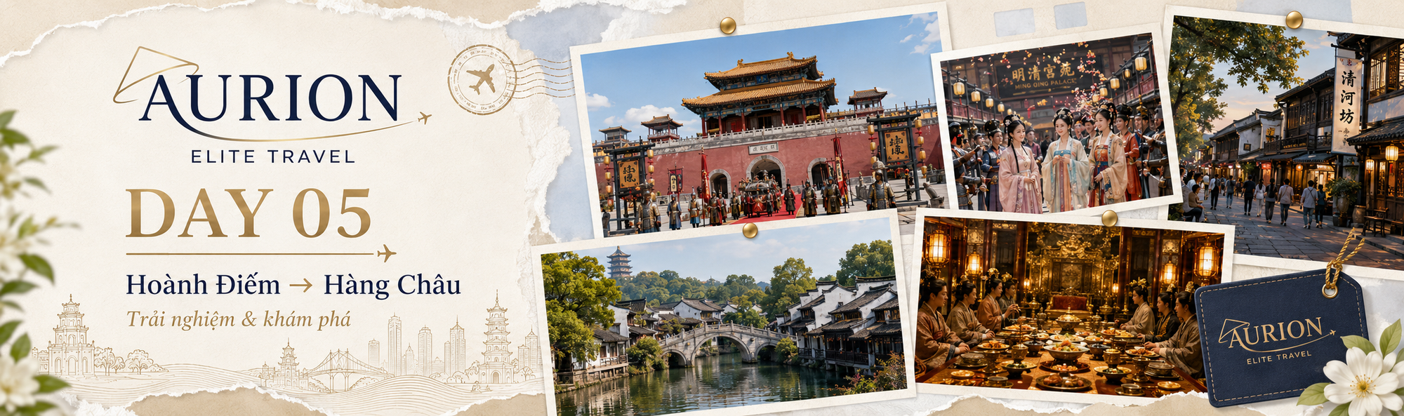 Hoành Điếm → Hàng Châu → Cung Yến Tiệc