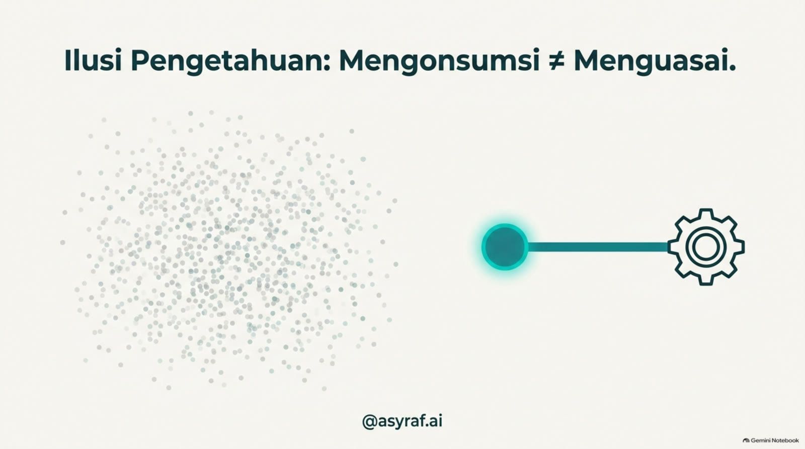 Mengonsumsi informasi bukan berarti menguasainya.